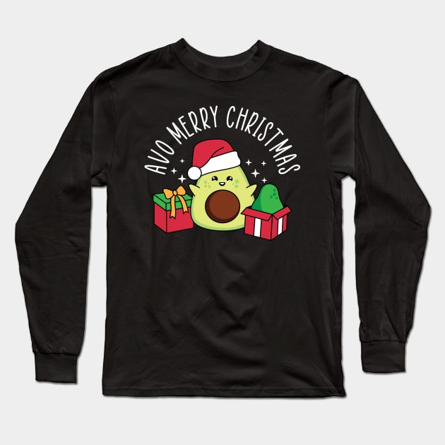 Avo Merry Christmas - Best Gift for people who are vegan and loves avocado, fitting in time for Christmas Holiday Long Sleeve T-Shirt by spacedowl